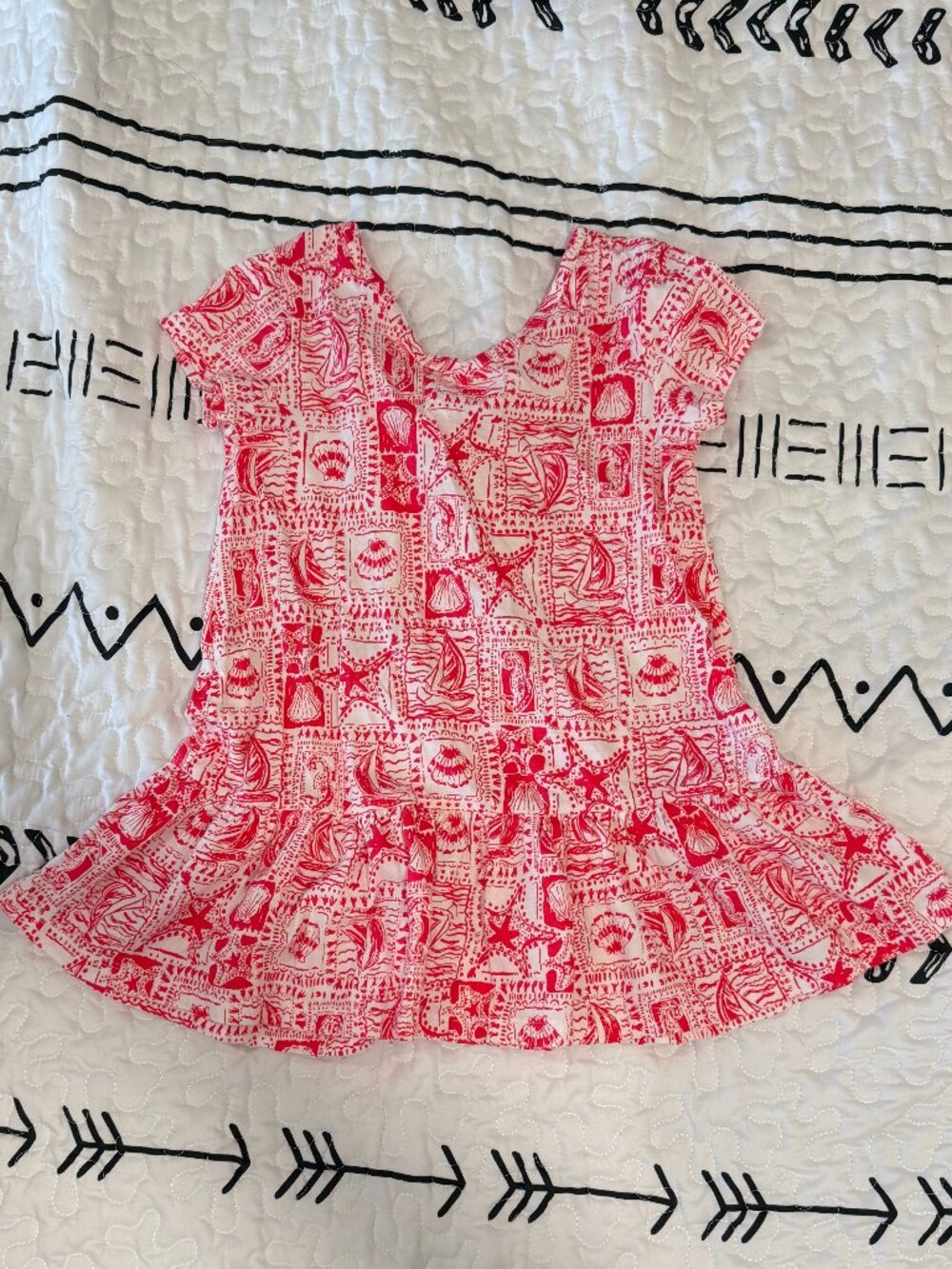 Lilly Pulitzer - Girl 2/3T - Mini Camilla Dress - Red Seaside